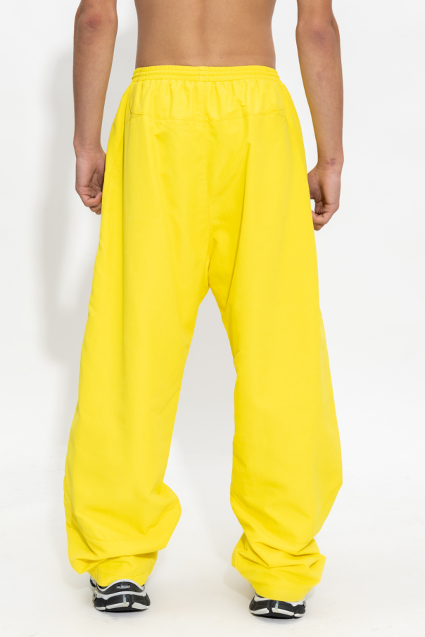 Yellow Track pants with logo Balenciaga - Wearing Combat